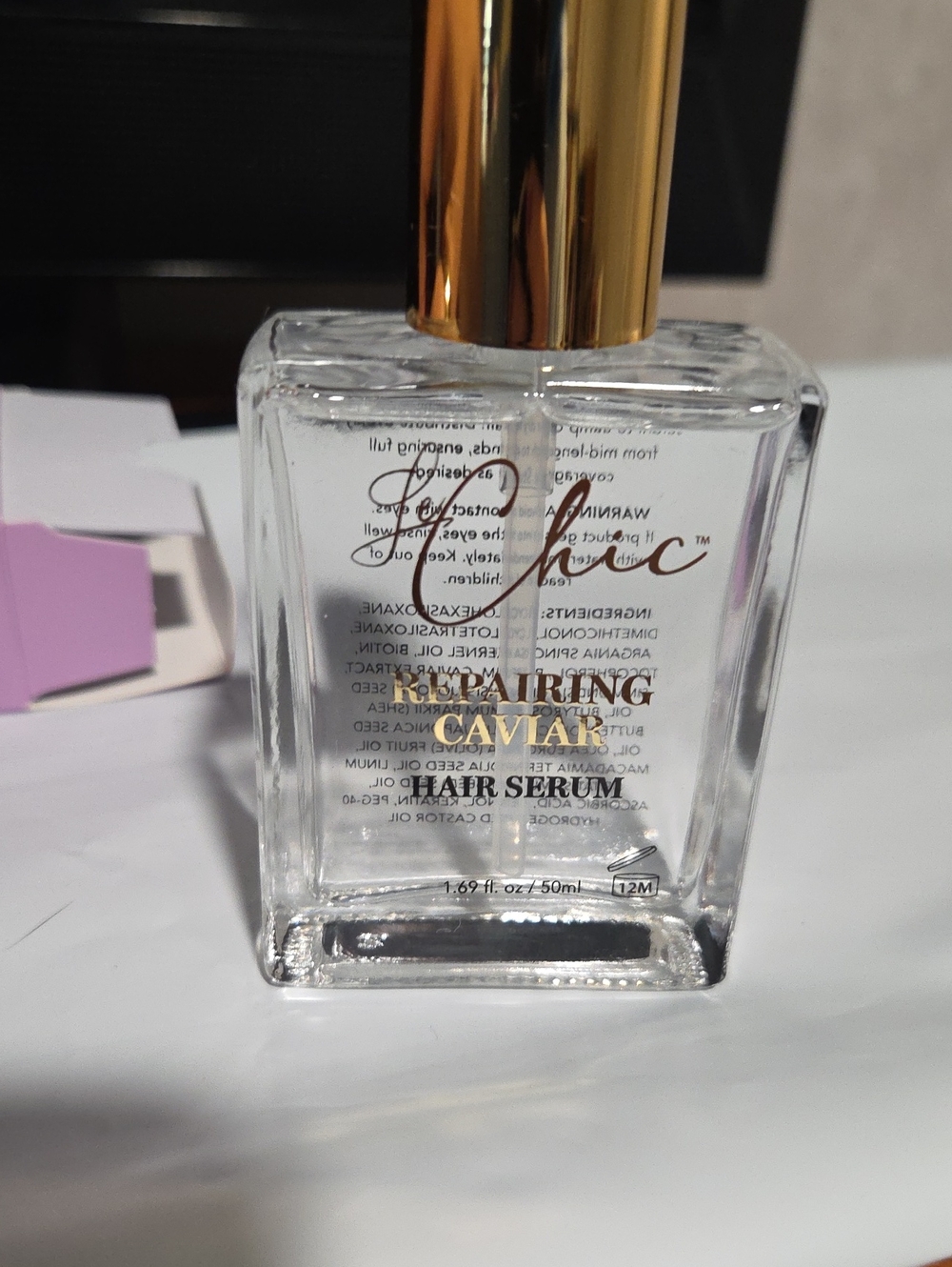 Repairing Caviar Hair Serum - Clear with Gold Cap